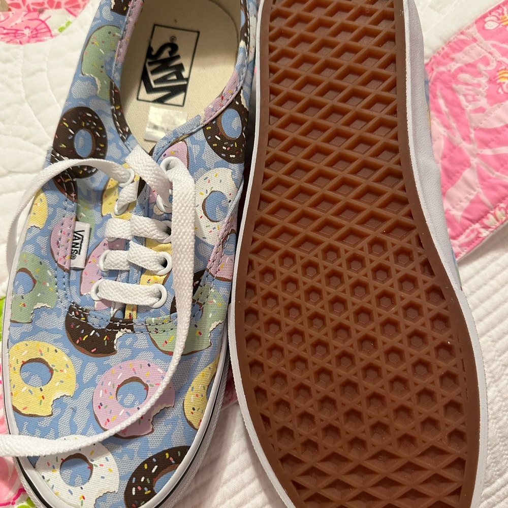 Vans Donut Pattern Sneakers - Blue and Pink